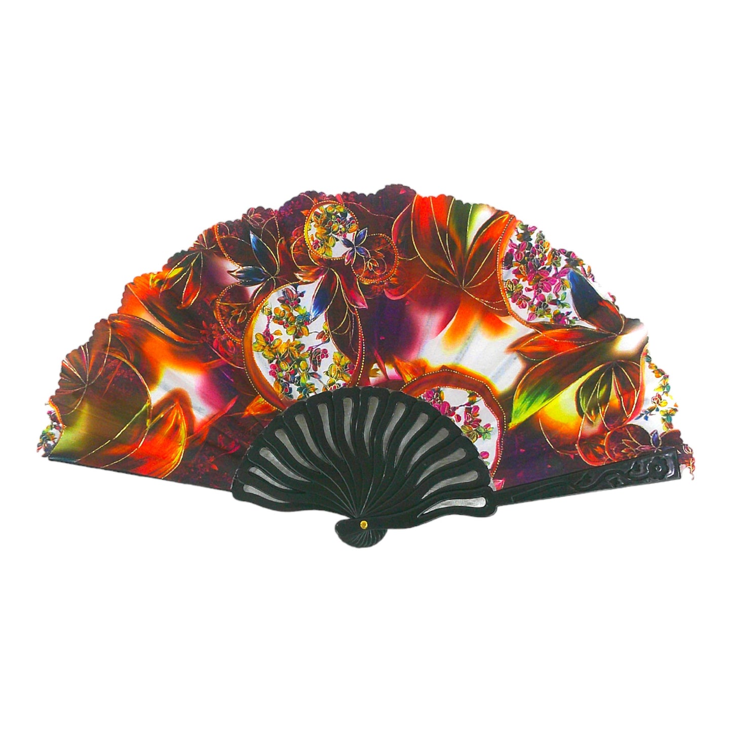 PAISLEY PATTERN FOLDING HAND FAN 0388 (12PC)