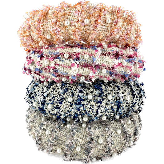 PEARL DECOR TWEED HEADBAND HB1012-33 (12PC)