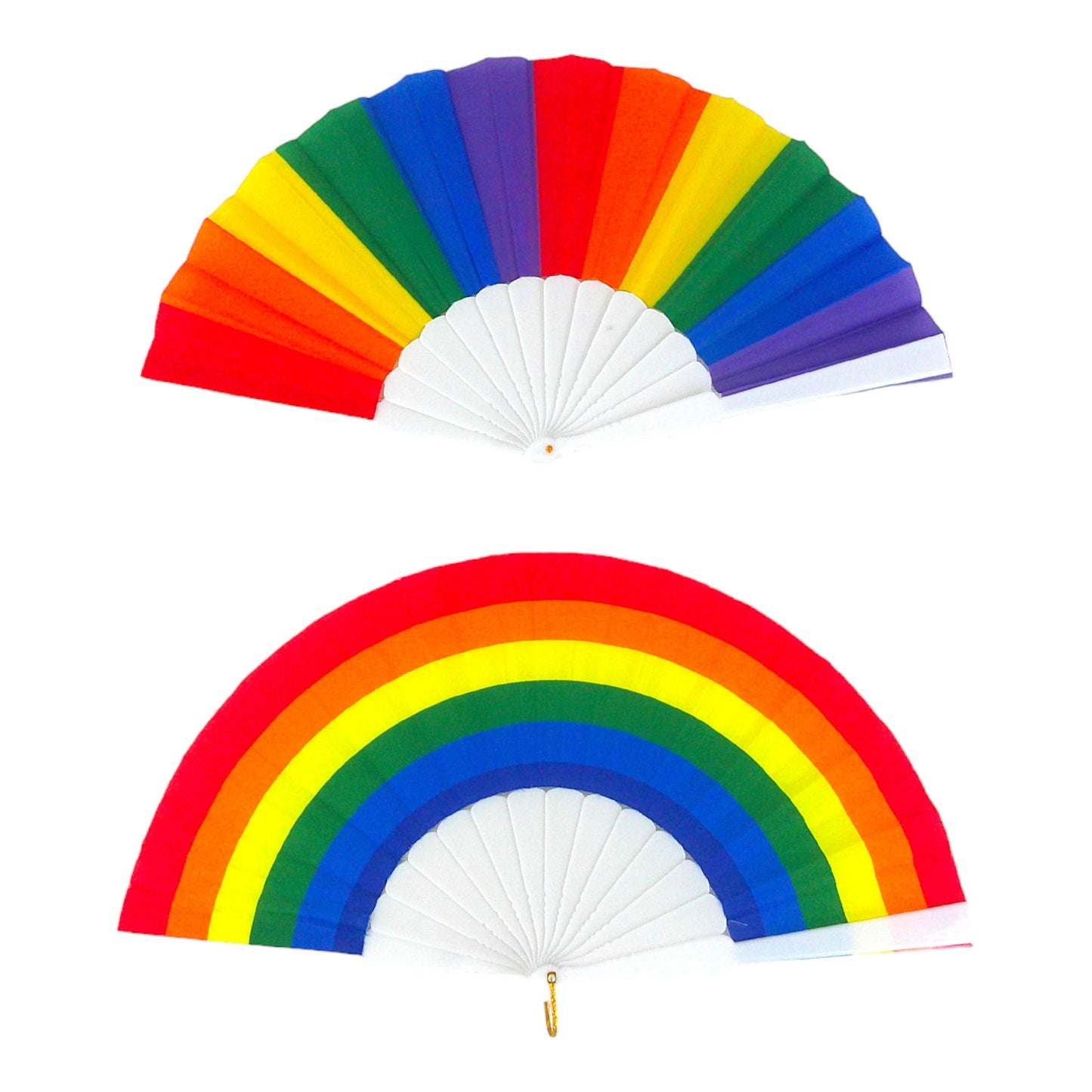 RAINBOW FOLDING HAND FAN 10350 (12PC)