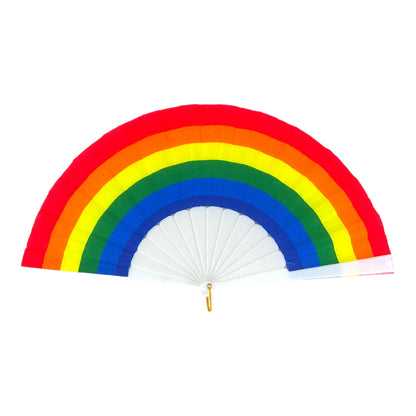 RAINBOW FOLDING HAND FAN 10350 (12PC)