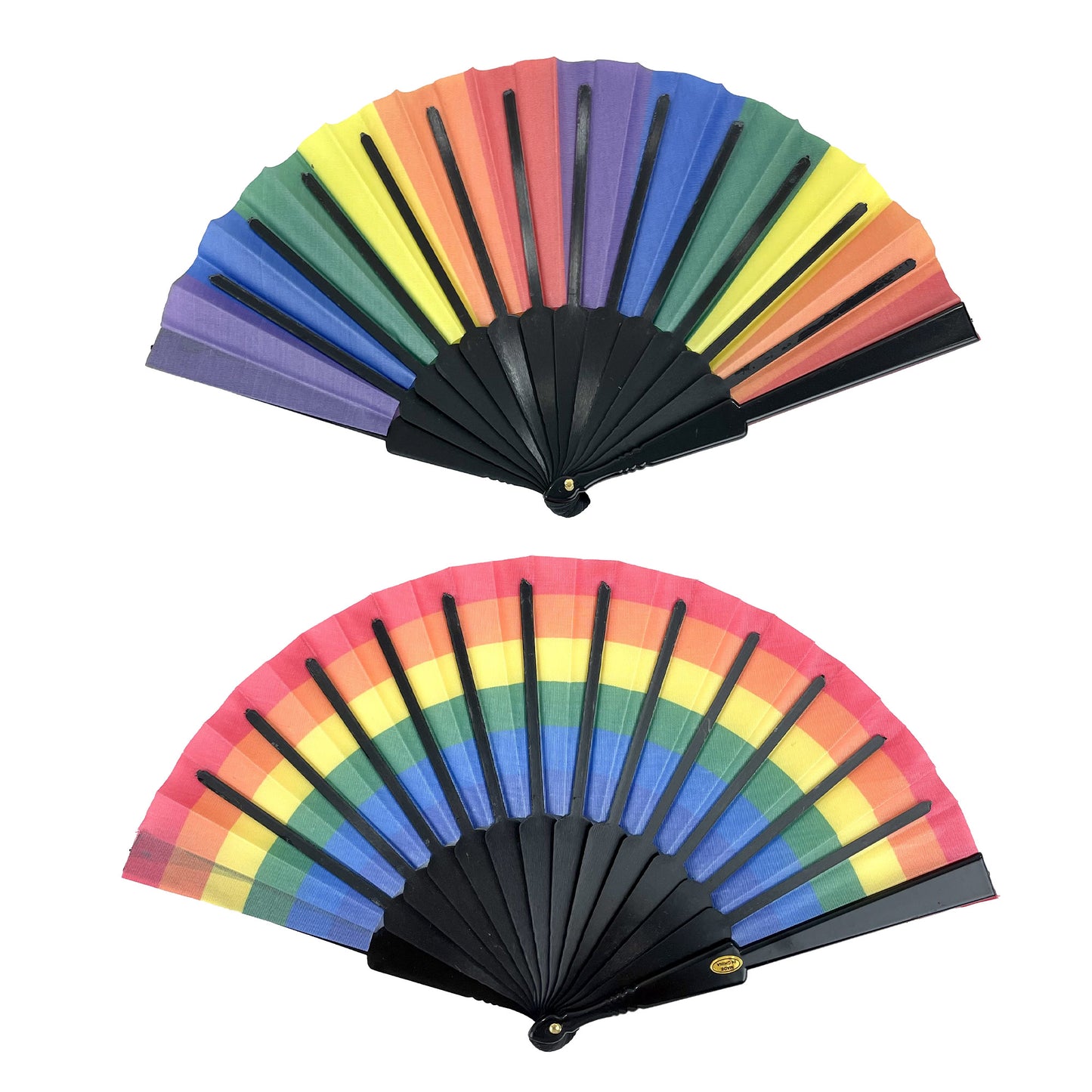 RAINBOW FOLDING HAND FAN 10350 (12PC)