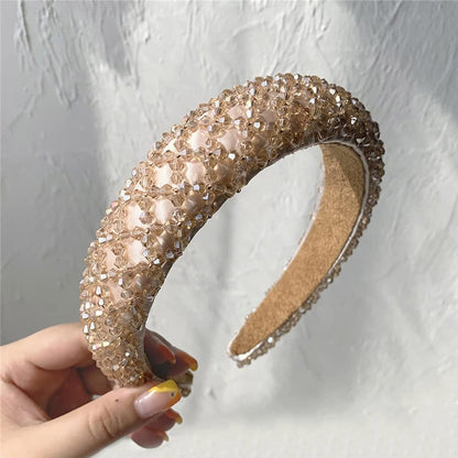 MULTI CRYSTAL DECOR HEADBAND HB1204-1 (12PC)