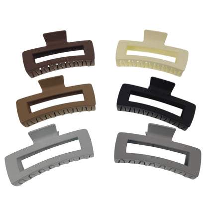 5 INCHES JUMBO SQUARE CLAW CLIP 6 COLOR MIX HC31118-1 (12PC)