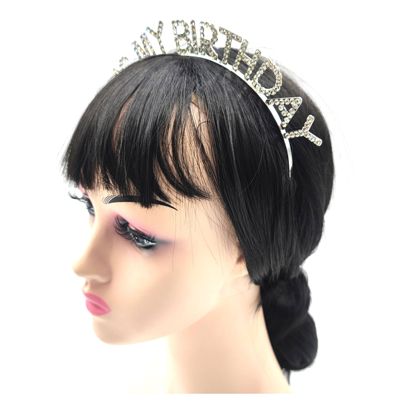 IRON ALLOY RHINESTONE IT'S MY BIRTHDAY HEADBAND TI3117-3 (12PC)