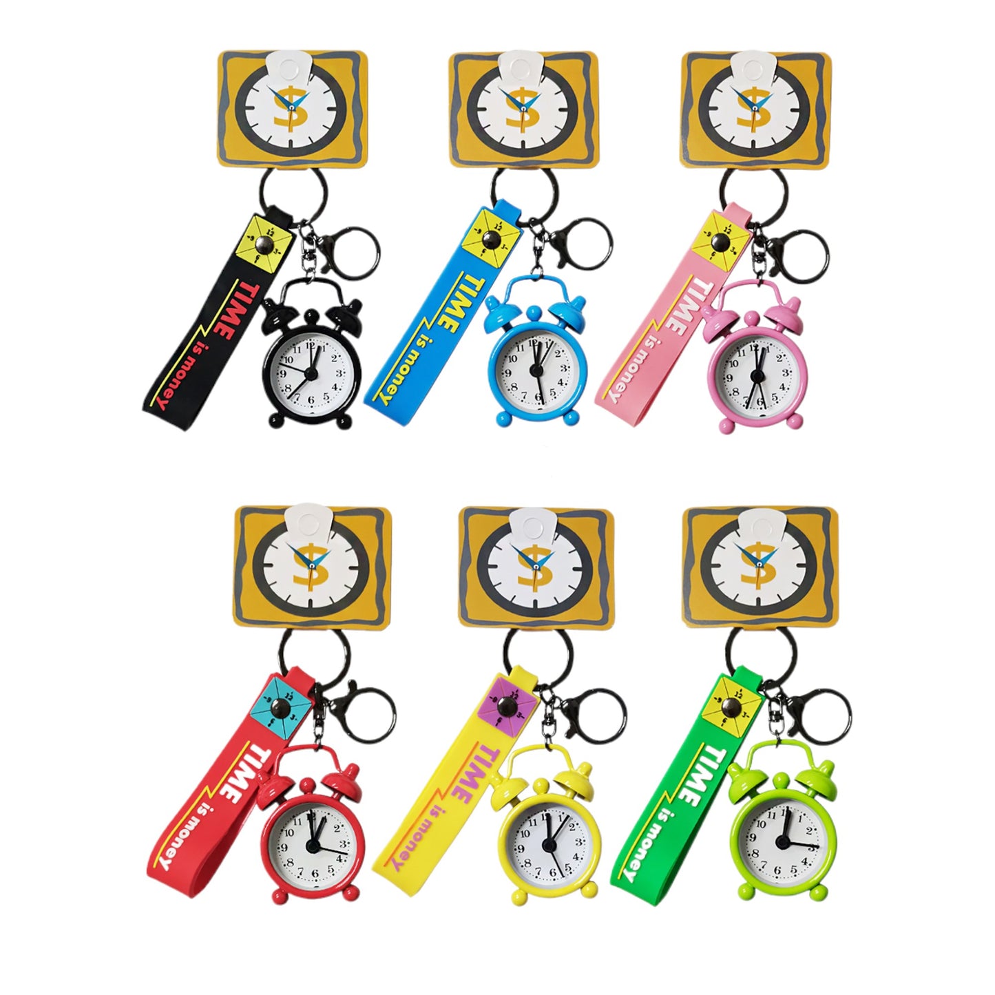 CUTE MINI ALARM CLOCK KEY CHAIN KC2830-53 (12PC)