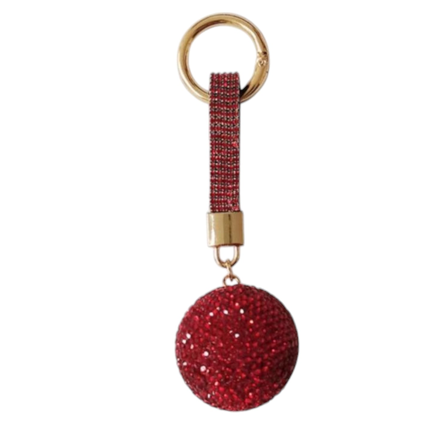 RHINESTONE MIRROR BALL KEY CHAIN KC1204-23 (12PC)