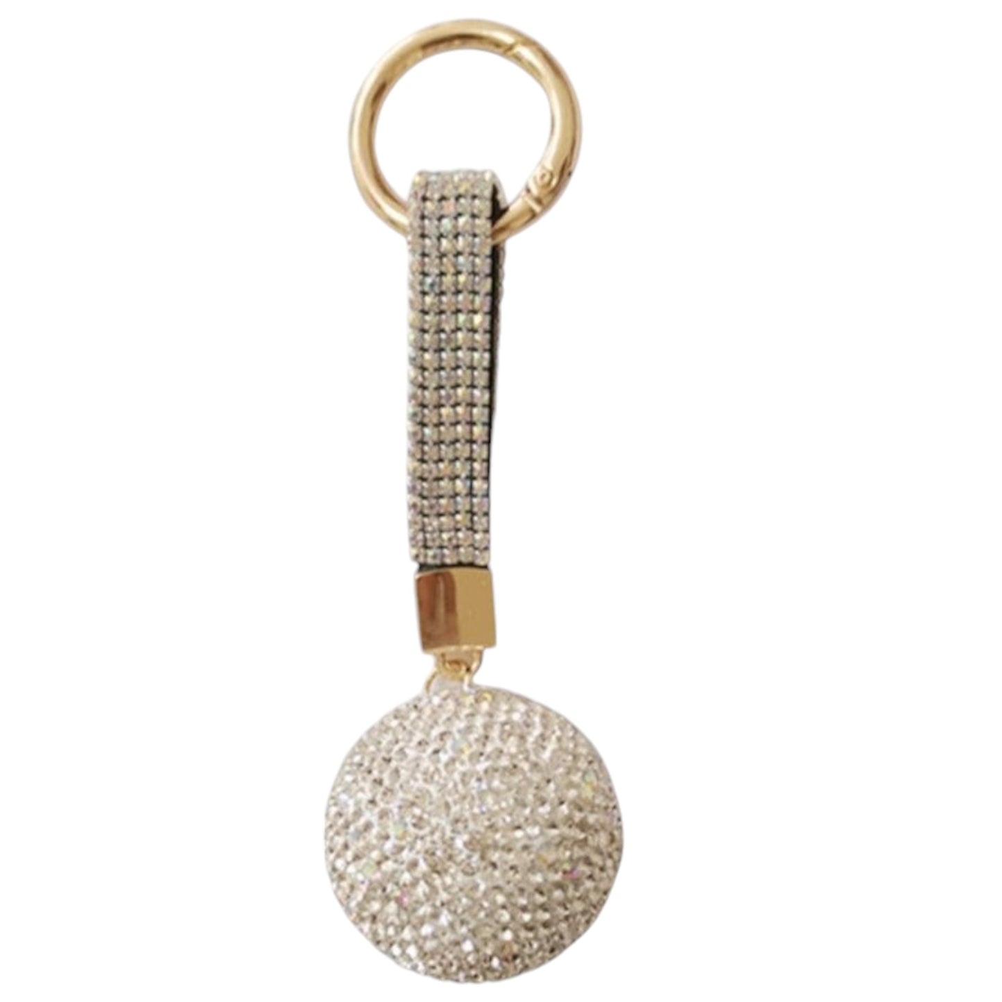 RHINESTONE MIRROR BALL KEY CHAIN KC1204-23 (12PC)