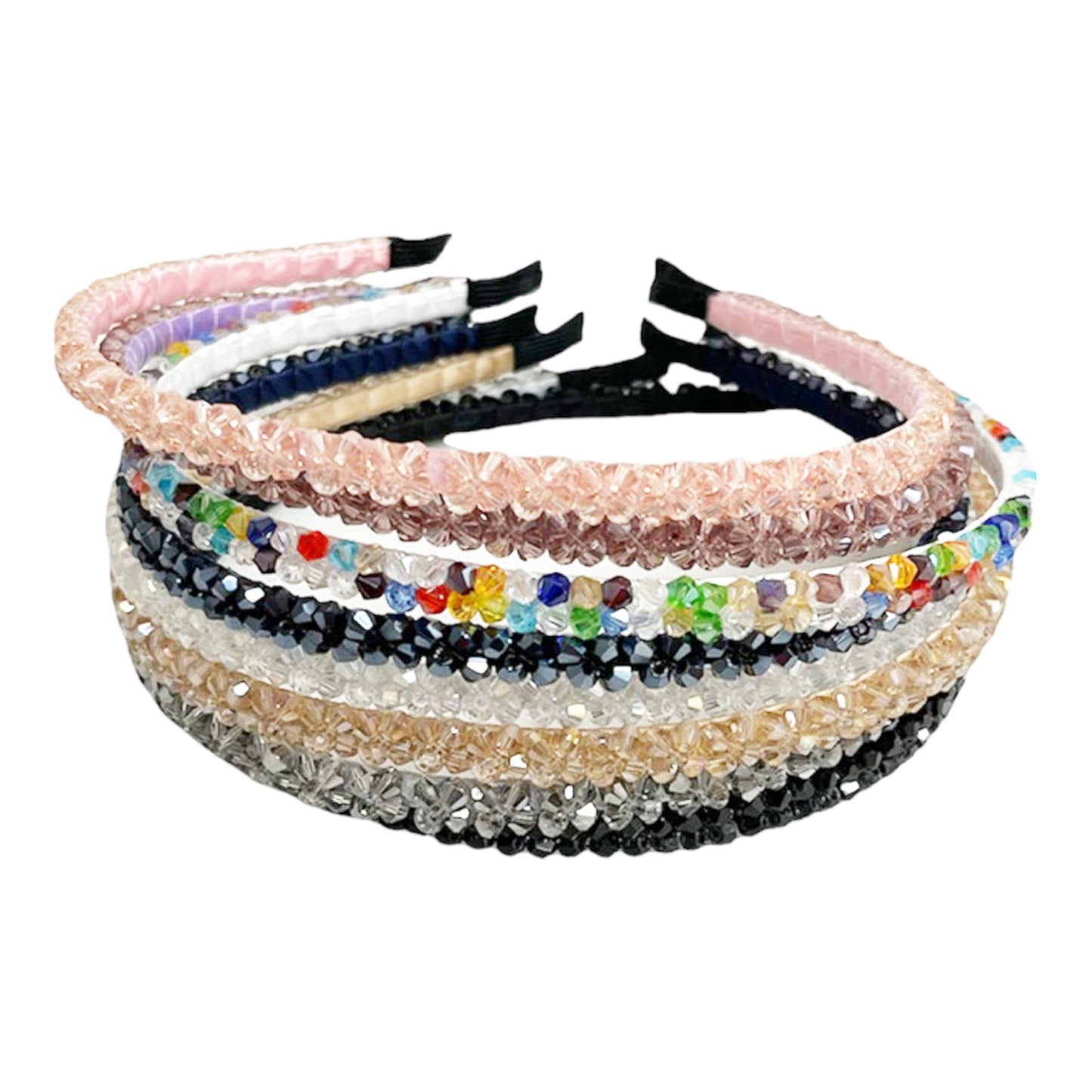 CRYSTAL THIN HEADBAND HB1015-3 (12PC)