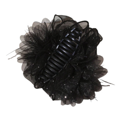 4.25 INCHES FLOWER FEATHER CLAW CLIP 4318-6 (12PC)