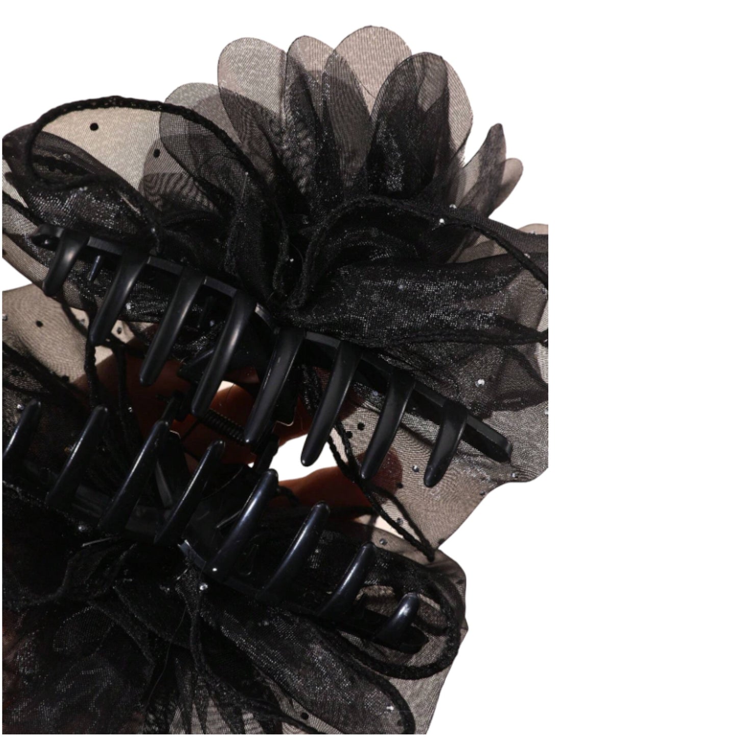 4.25 INCHES FLOWER FEATHER CLAW CLIP 4318-6 (12PC)