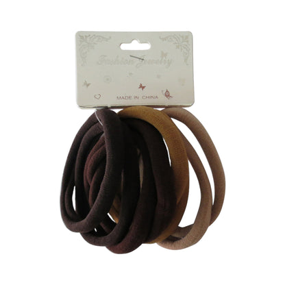 8.5CM BROWN MIX HAIR TIE RB8BR (12PC)