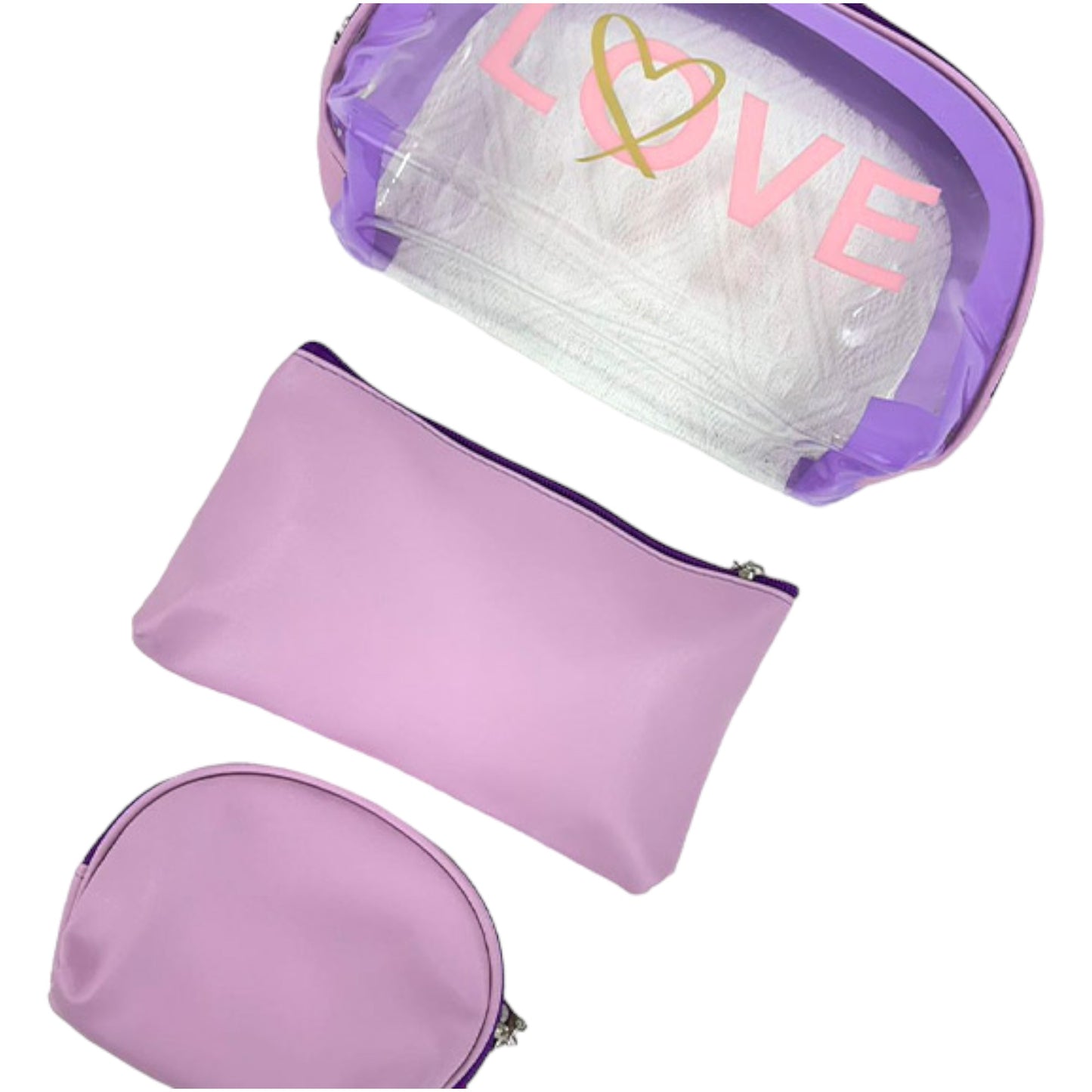 CLEAR LOVE POUCH SET 4226-11 (12PC)