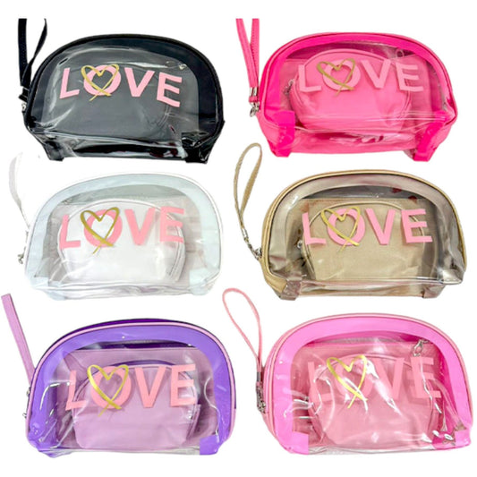 CLEAR LOVE POUCH SET MK4226-11 (12PC)