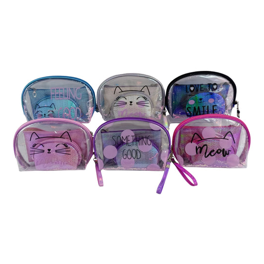 CLEAR CAT MEOW POUCH SET 4226-8 (12PC)