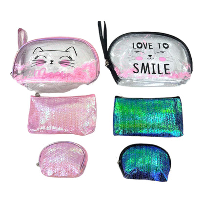 CLEAR CAT MEOW POUCH SET 4226-8 (12PC)