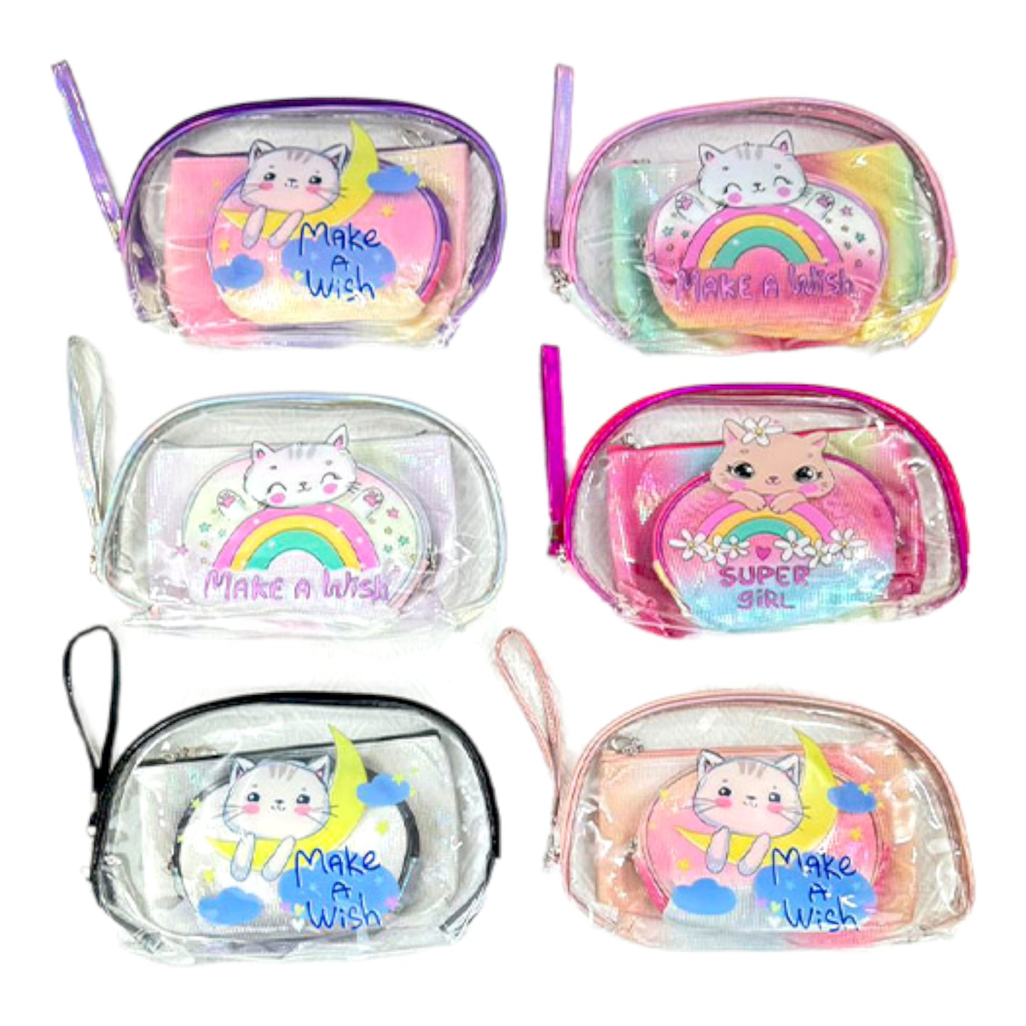 CLEAR CAT POUCH SET 4226-7 (12PC)