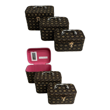 MAKEUP CASE MONOGRAM PATTERN 1222-5 (3PC) SET