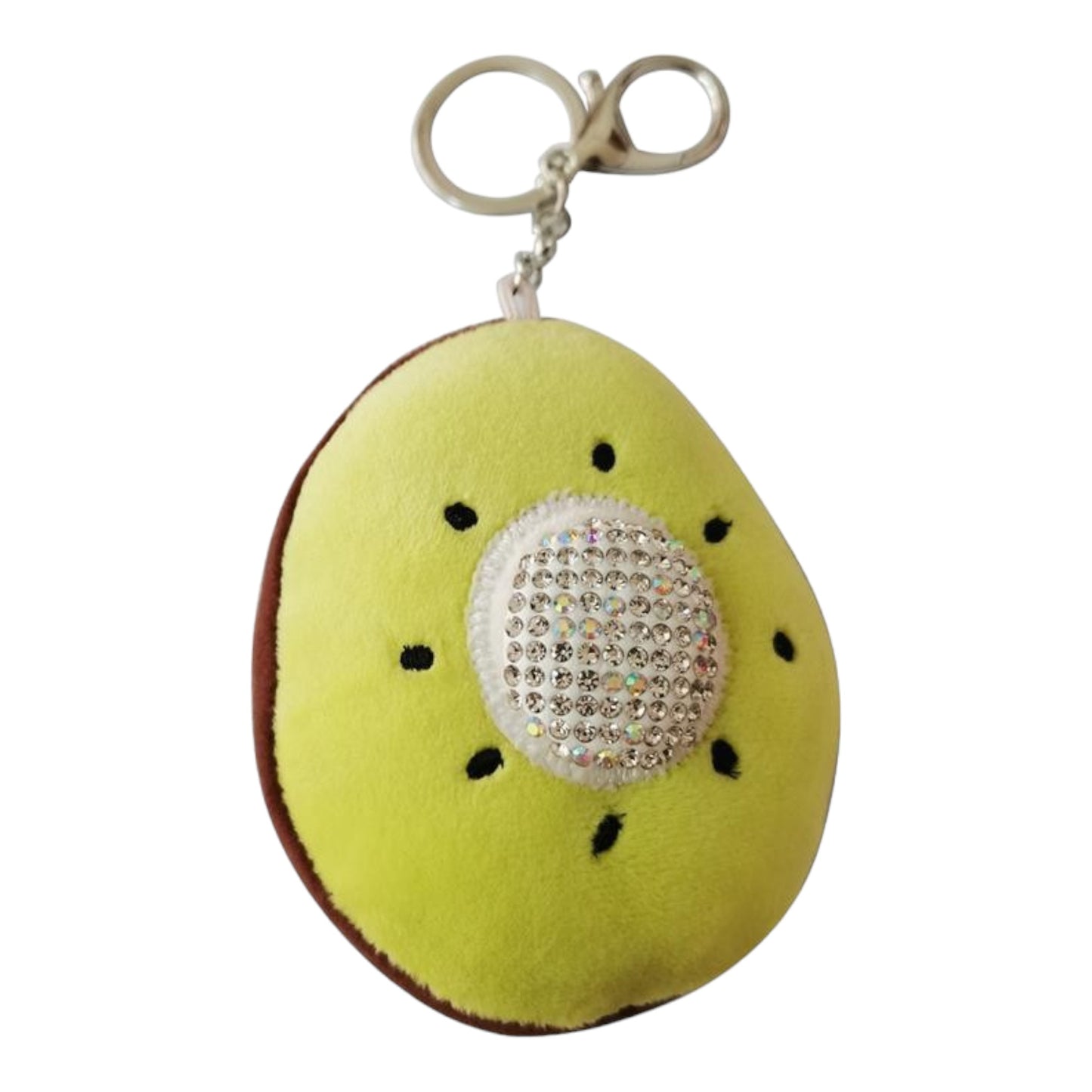 RHINESTONE KIWI PLUSH KEY CHAIN KC224-5 (12PC)