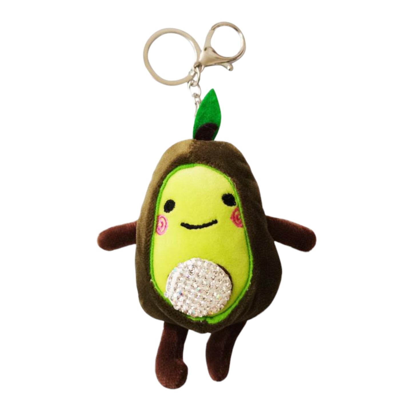 RHINESTONE AVOCADO PLUSH KEY CHAIN KC224-10 (12PC)