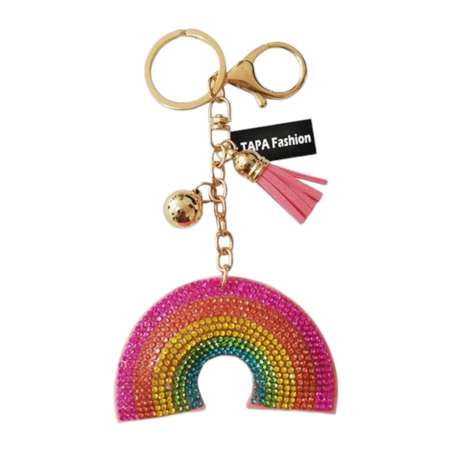 RHINESTONE RAINBOW KEY CHAIN KC301-19 (12PC)