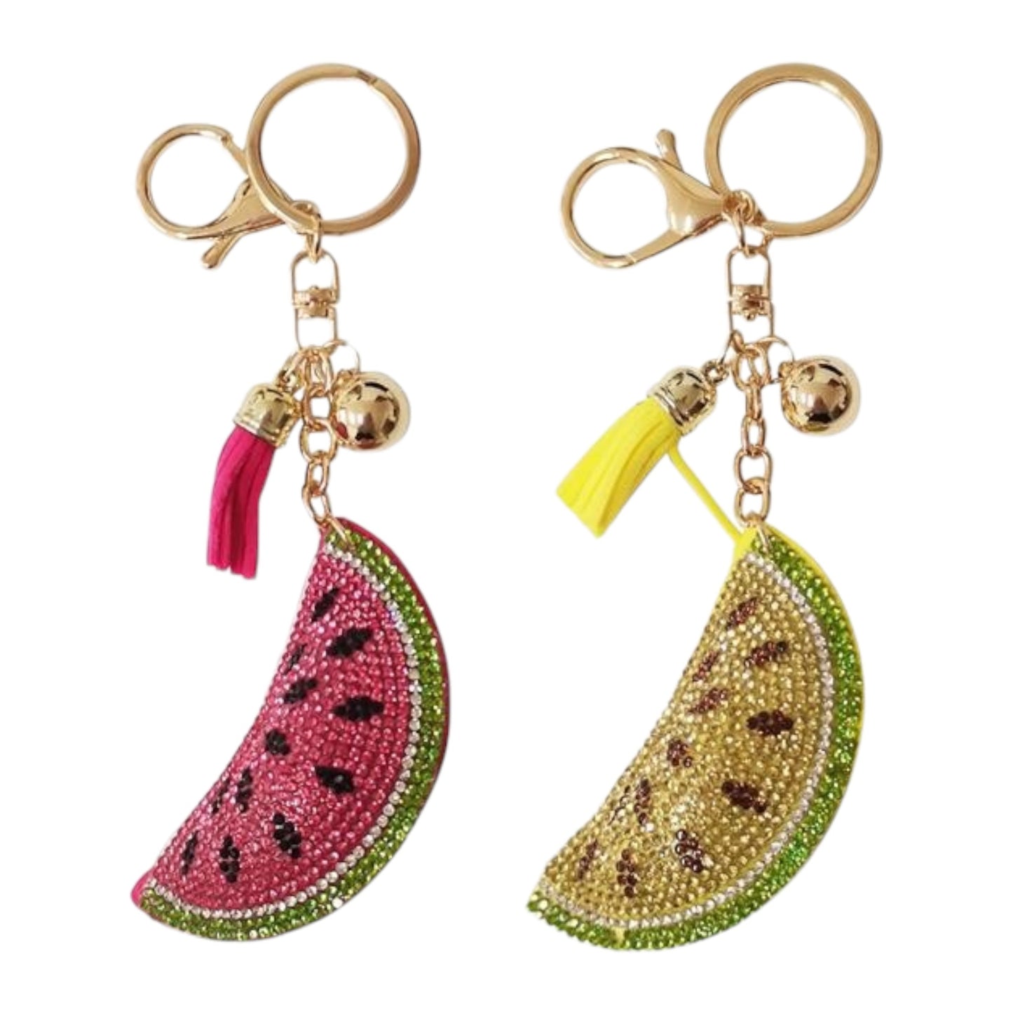 RHINESTONE WATERMELON KEY CHAIN KC824-44 (12PC)