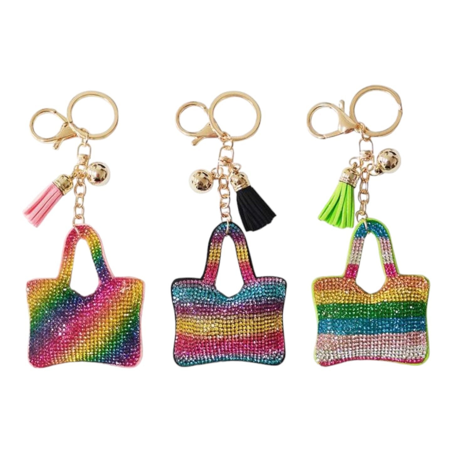 RHINESTONE PURSE KEY CHAIN KC824-60 (12PC)