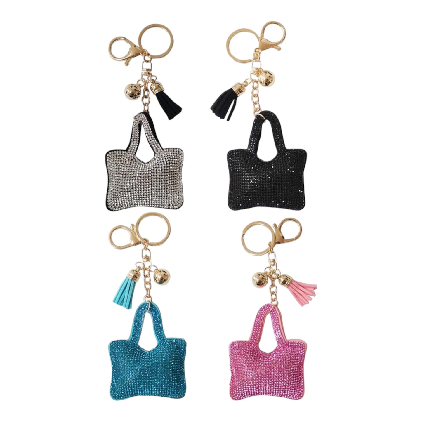 RHINESTONE PURSE KEY CHAIN KC824-61 (12PC)