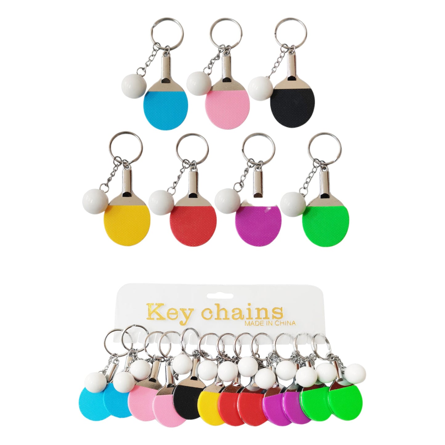 PING PONG KEY CHAIN KC1013-5 (12PC)