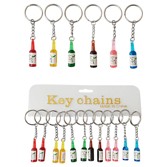 FUNNY KOREAN SOJU KEY CHAIN KC1013-22 (12PC)