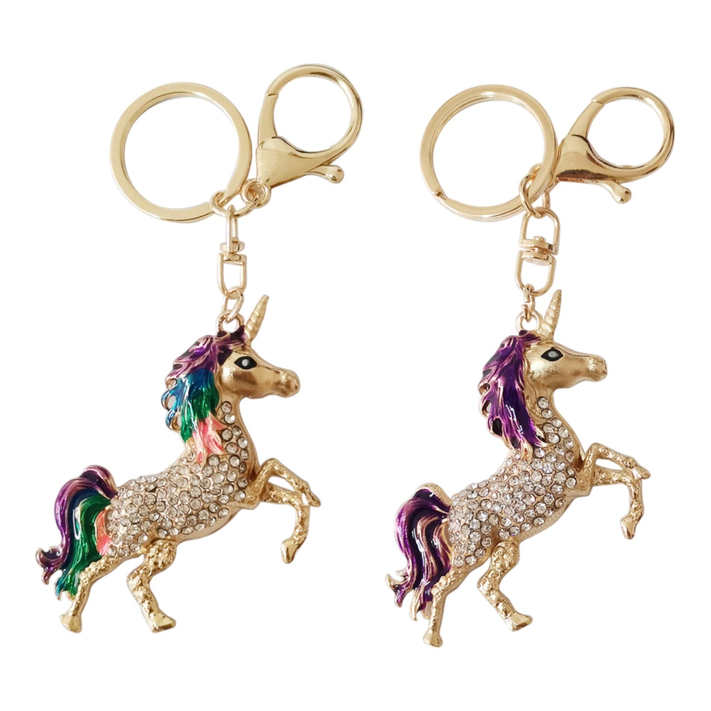 RHINESTONE UNICORN KEY CHAIN KC1022-41 (12PC)