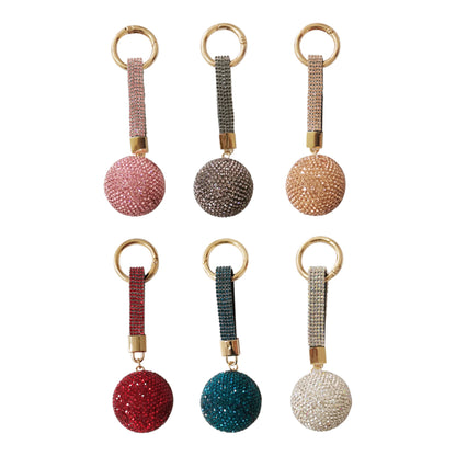 RHINESTONE MIRROR BALL KEY CHAIN KC1204-23 (12PC)