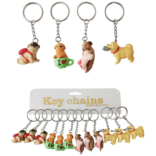 CUTE PUPPY KEY CHAIN 1013-23 (12PC)