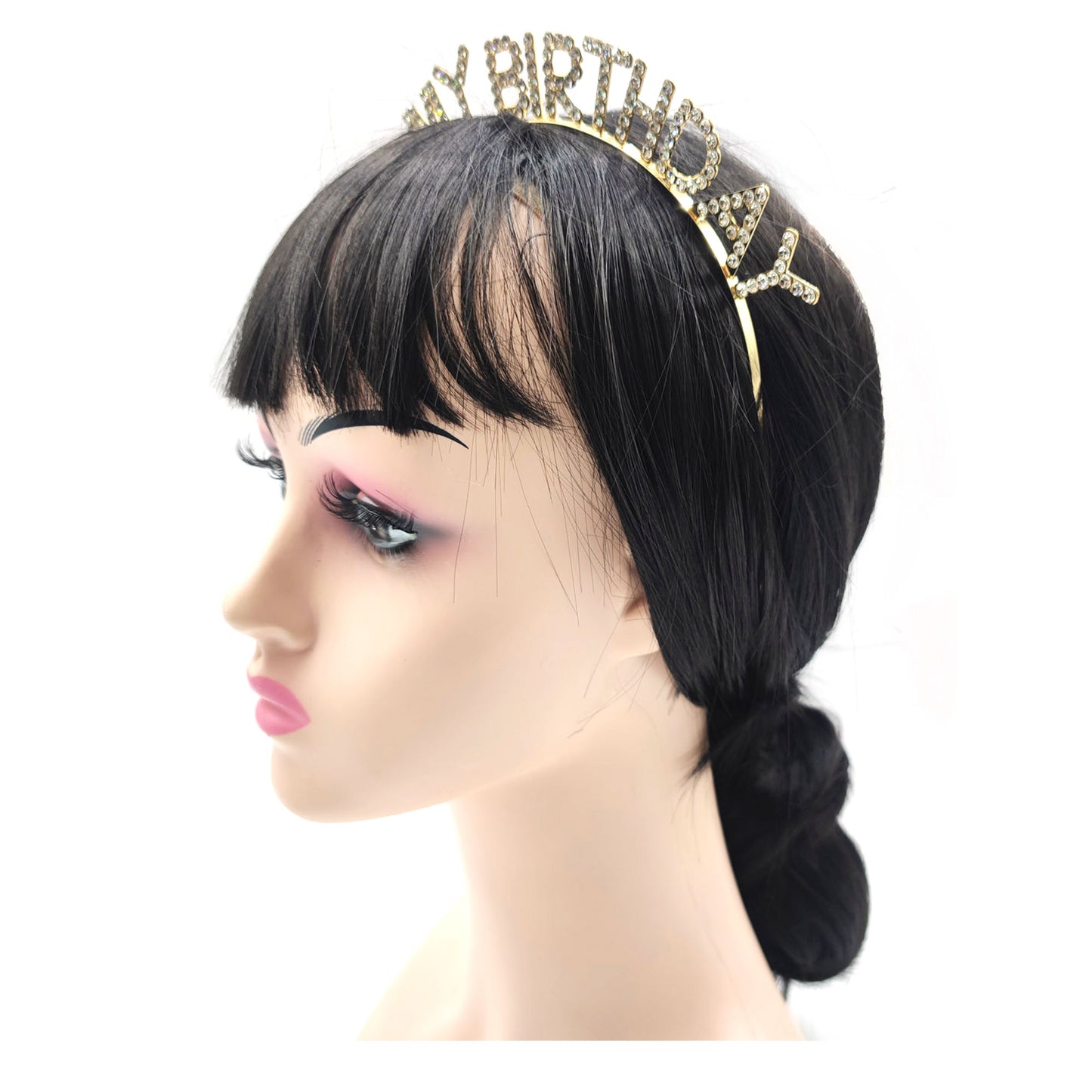 IRON ALLOY RHINESTONE IT'S MY BIRTHDAY HEADBAND TI3117-3 (12PC)