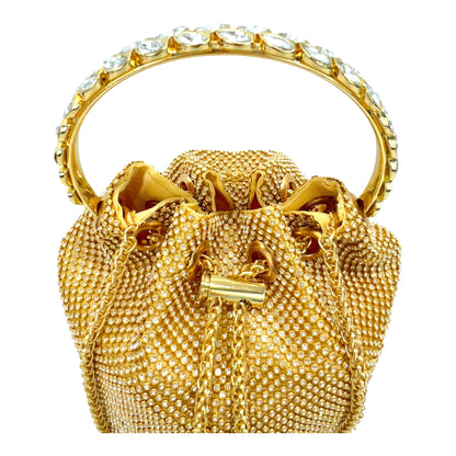 RHINESTONE DRAWSTRING EVENING PURSE 7263