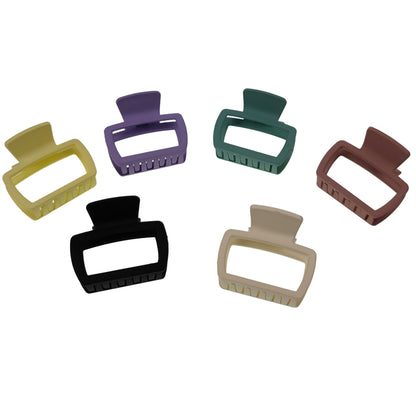 2.5 INCHES SMALL SQUARE CLAW CLIP 6 COLOR MIX HC31118-4 (12PC)