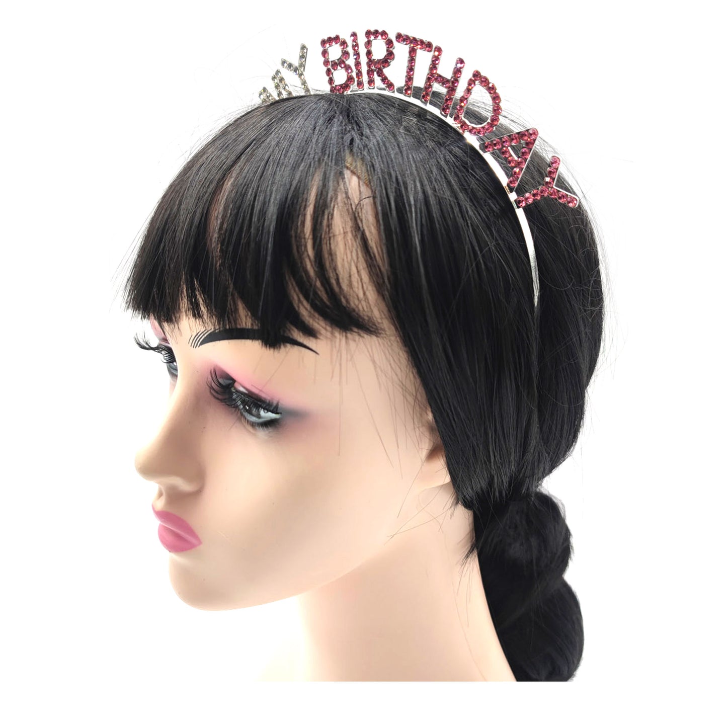 IRON ALLOY RHINESTONE IT'S MY BIRTHDAY HEADBAND TI3117-3 (12PC)