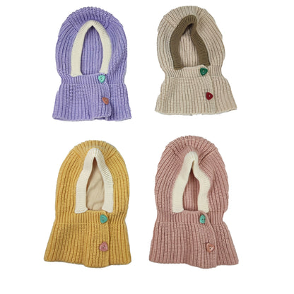 KIDS KNITTED NECK WARMER BEANIE HT3107-7 (4PC)