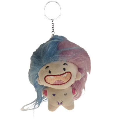 FUNNY HAIR ZODIAC SIGN NAKED DOLL KEY CHAIN KC31123-6 (12PC)