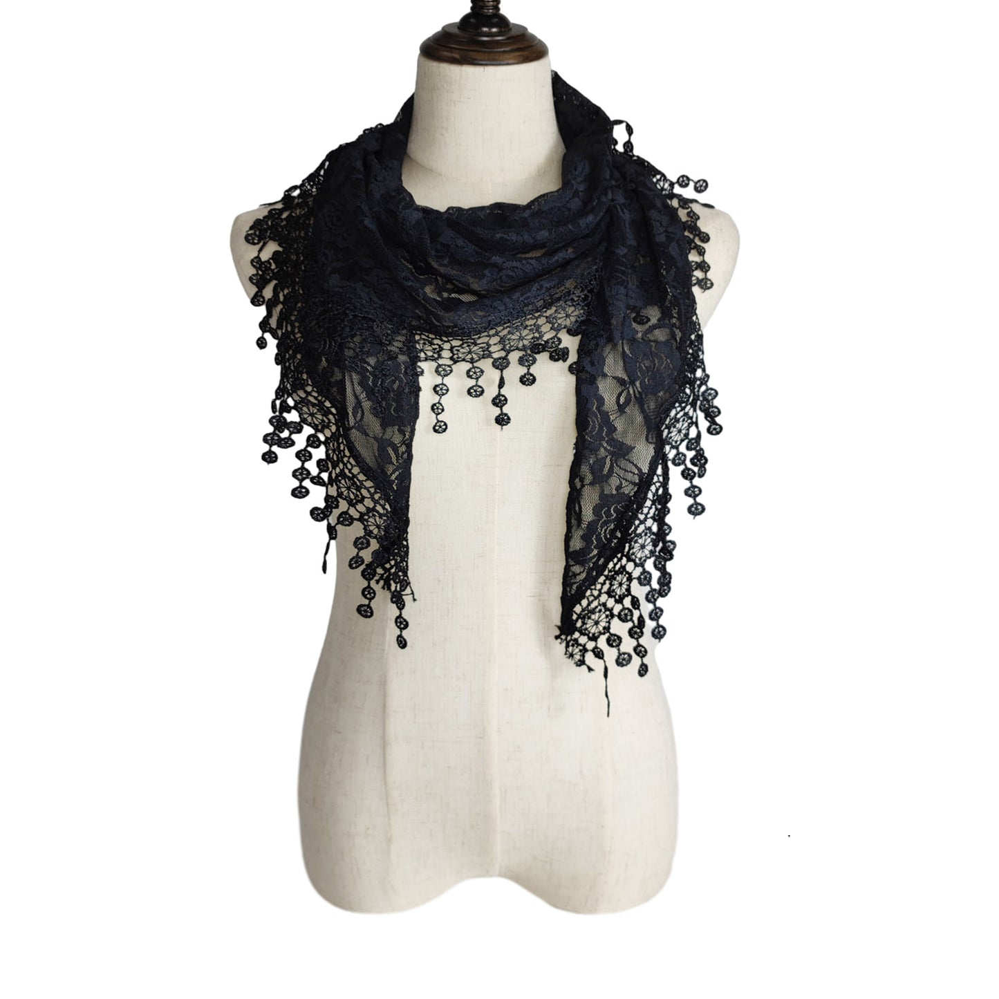 ROSE PATTERN LACE SCARVES 200629 (12PC)