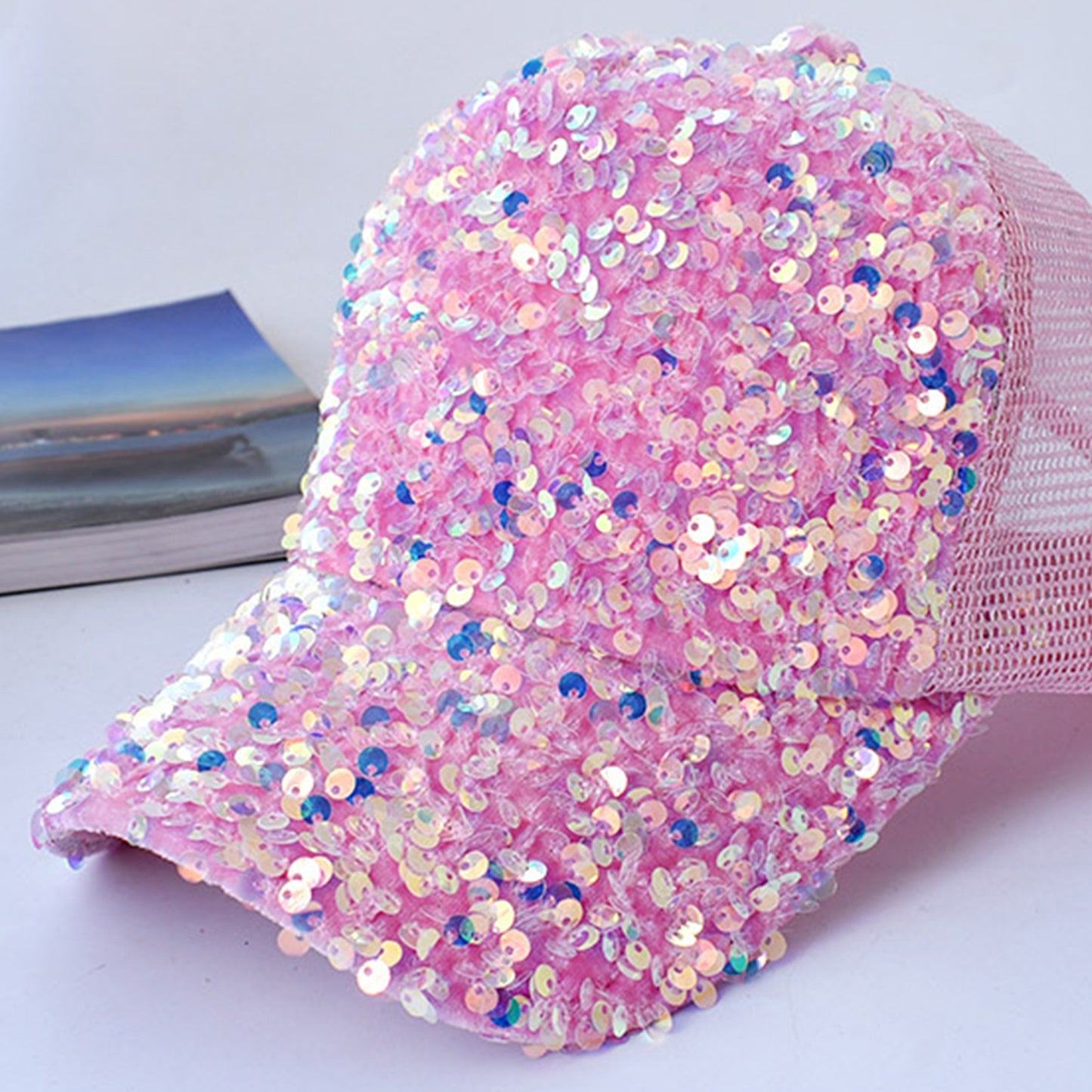 BASEBALL HAT WITH SEQUINS HA3801-2 (12PC)