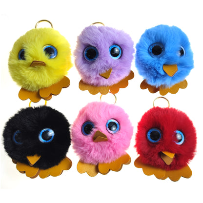 CUTE BIRD POM POM KEY CHAIN KC1118-11 (12PC)