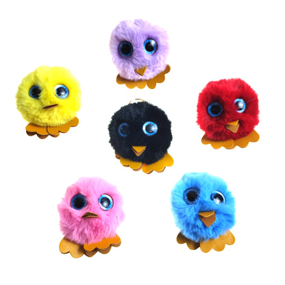 CUTE BIRD POM POM KEY CHAIN KC1118-11 (12PC)