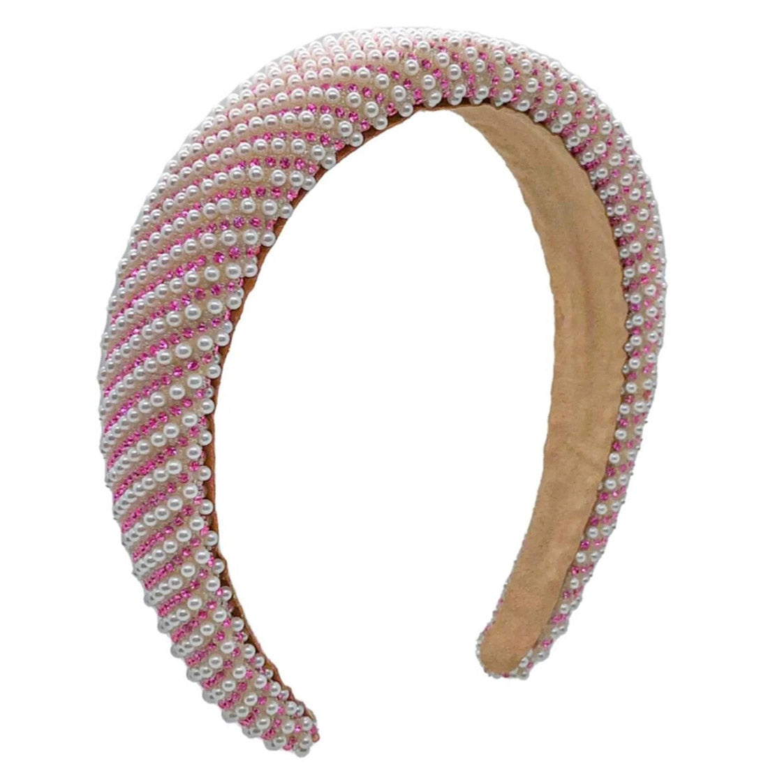 PEARL RHINESTONE DECOR HEADBAND HB21027-3 (12PC)