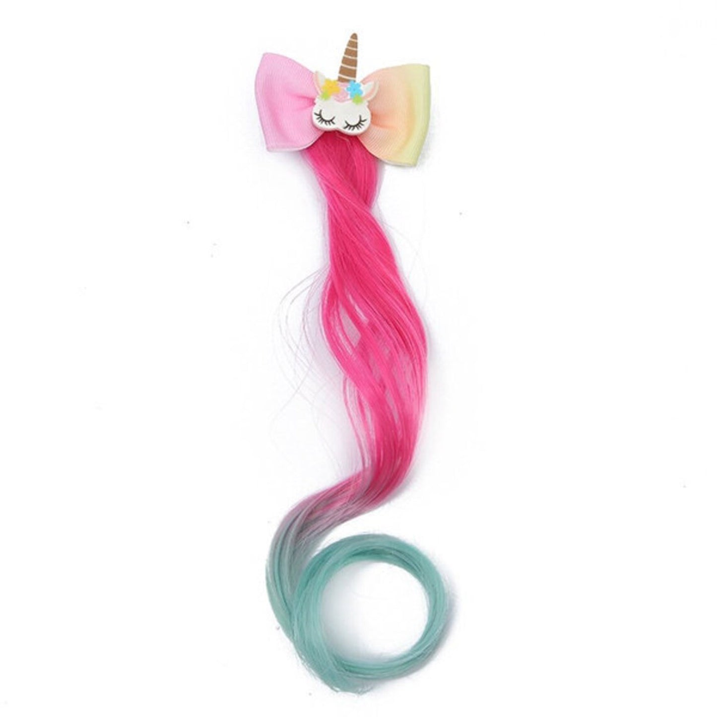 OMBRE WIG UNICORN RIBBON HAIR DECORATION 21015-23 (12PC)