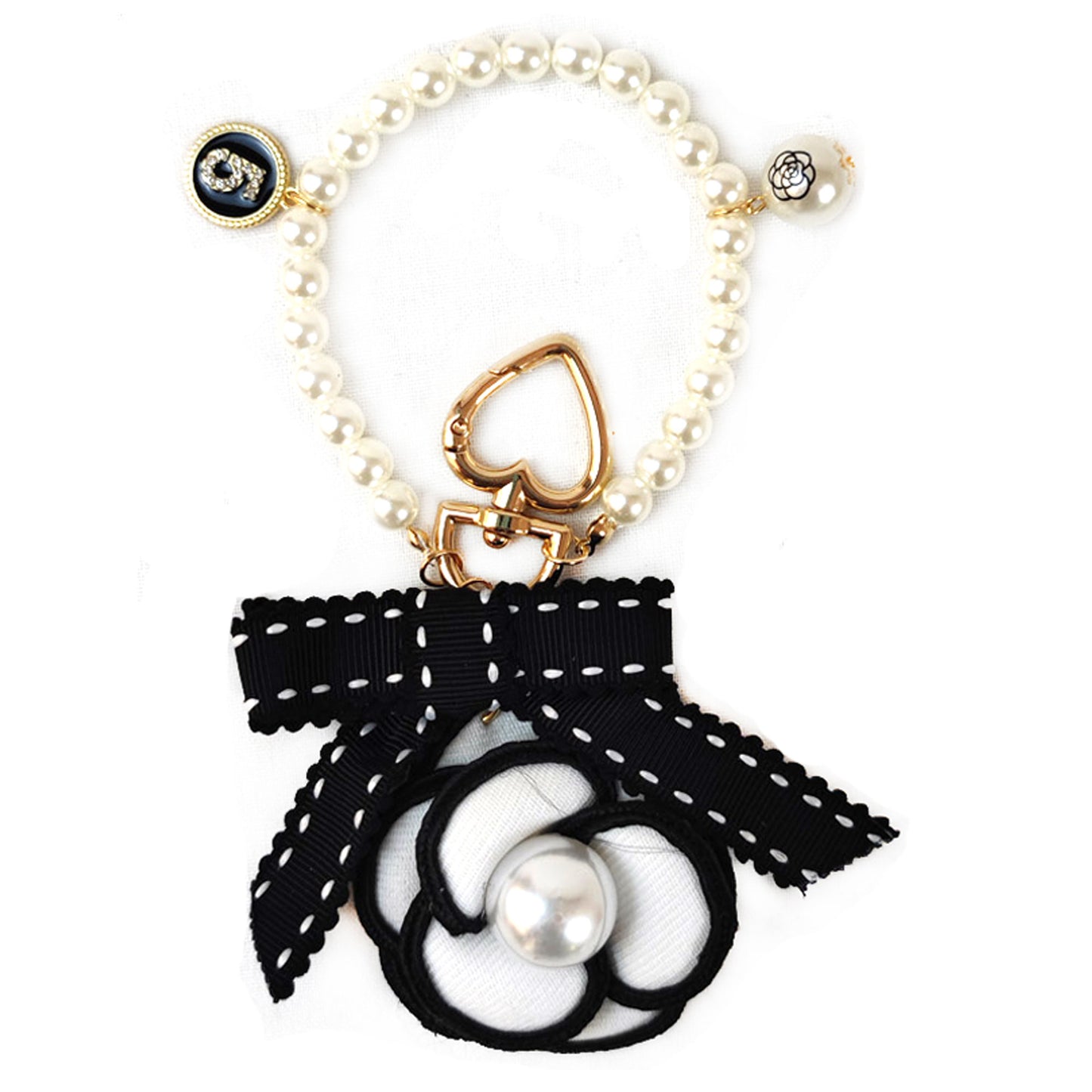 PEARL FLOWER CHARM KEY CHAIN KC31012-3 (12PC)