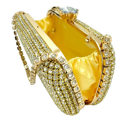 RHINESTONE CHAIN HANDLE EVENING BAG 7260 (2PC)