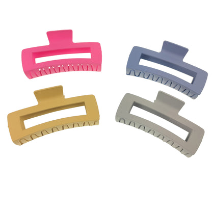 5 INCHES JUMBO SQUARE CLAW CLIP 4 COLOR MIX HC31025-26 (12PC)