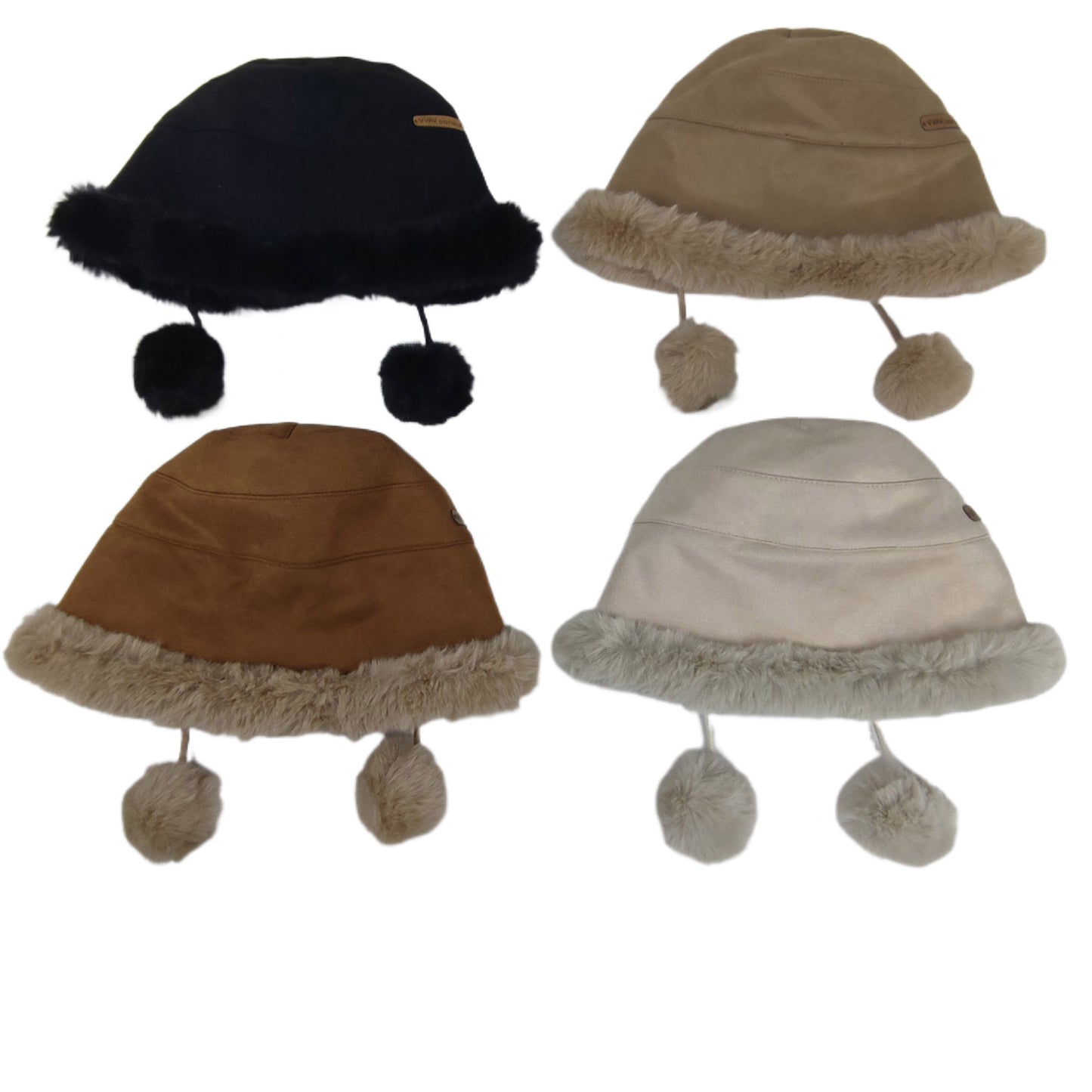 WOMEN'S POM POM BUCKET HAT HT3104-2 (4PC)