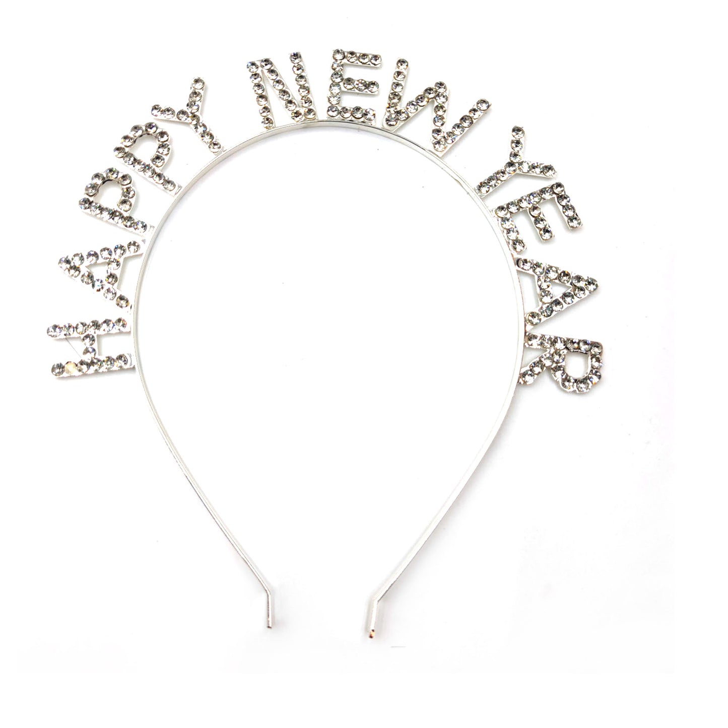 IRON ALLOY RHINESTONE HAPPY NEW YEAR HEADBAND TI3117-1 (12PC)