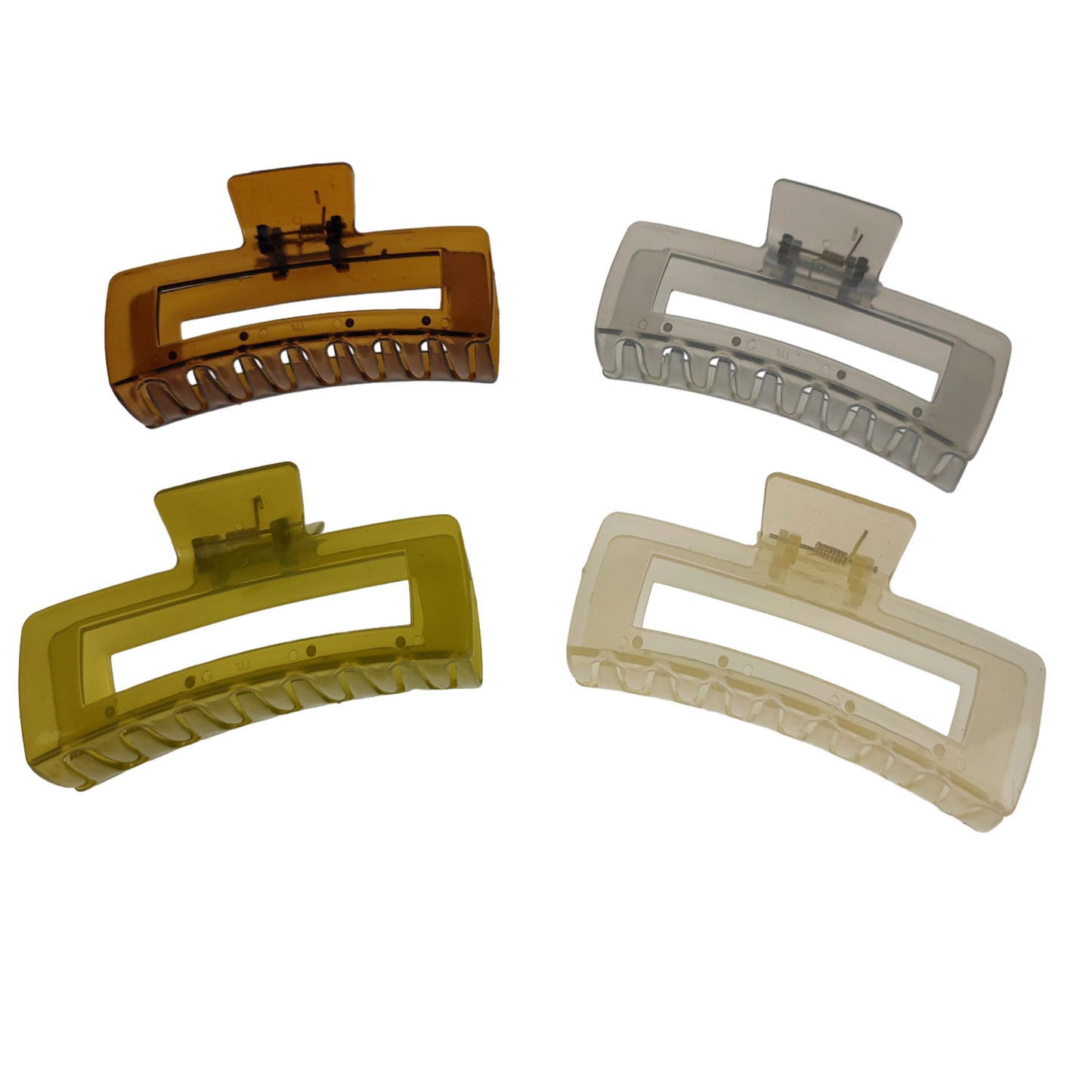 5 INCHES JUMBO SQUARE CLAW CLIP 4 COLOR MIX HC31025-27 (12PC)